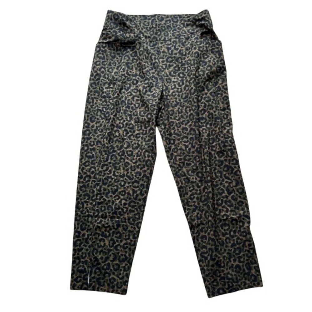 Merrell Womens Sherpa Pant Olive Leopard Print Cropped High Rise Size S